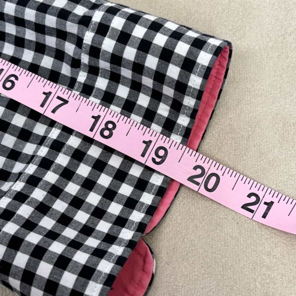 Lauren Ralph Lauren Plus Size 2X Black White Gingham Check Button Down Shirt Top - Picture 13 of 13